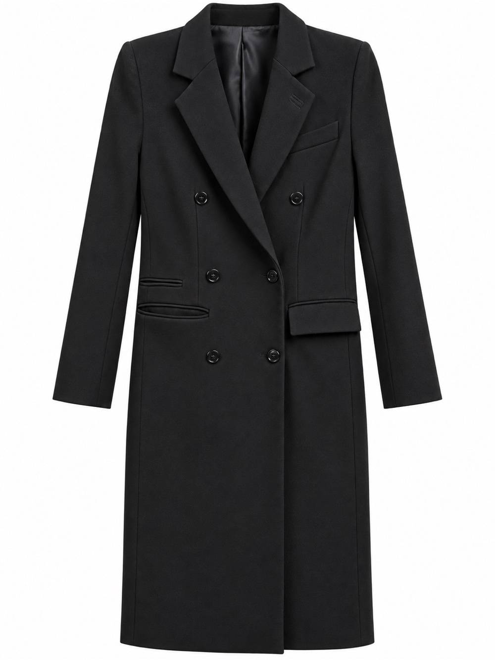 Kooples Double-Breasted Black Women's Coat size 32